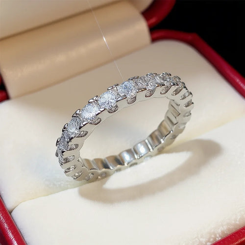 Classic White Gold & Copper Diamond Ring for Women Brilliant Cut Natural Diamonds G Color Engagement Jewelry Model F1236