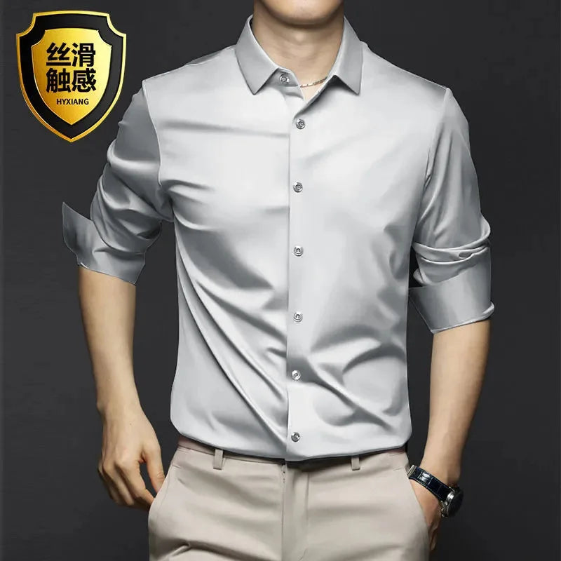 Camisa Social Antiarrugas para Hombre — Ajustada, Cómoda y Elegante