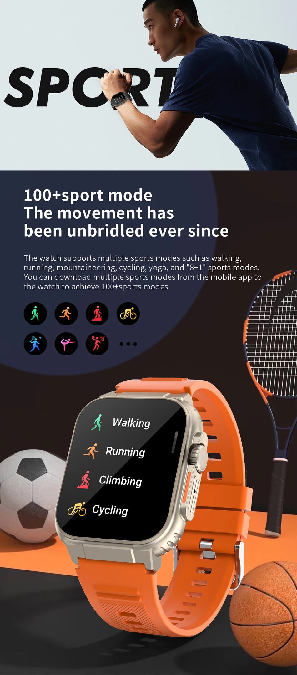 LIGE-reloj inteligente para hombre y mujer, accesorio de pulsera resistente al agua con Bluetooth, llamadas, Batería grande de 600Mah, seguimiento de actividad deportiva, música Local, 100