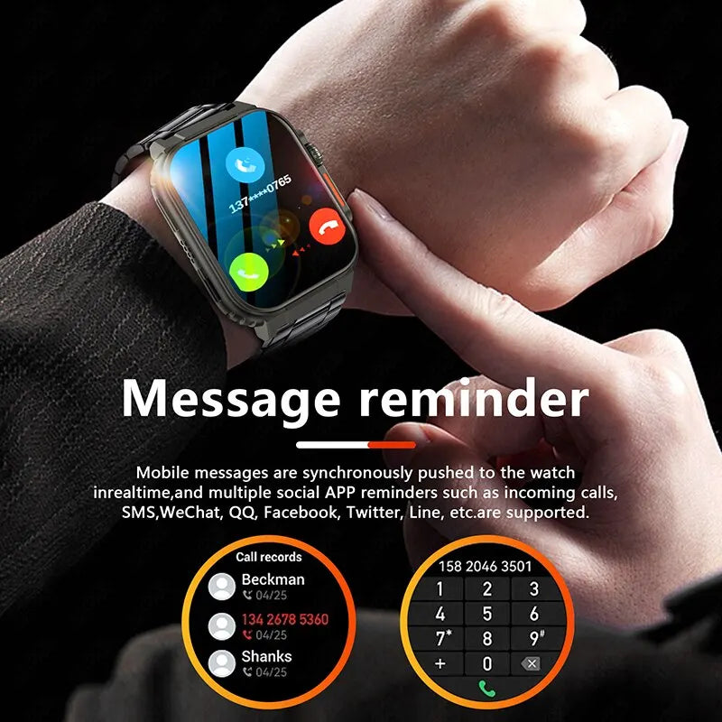 LIGE-reloj inteligente para hombre y mujer, accesorio de pulsera resistente al agua con Bluetooth, llamadas, Batería grande de 600Mah, seguimiento de actividad deportiva, música Local, 100