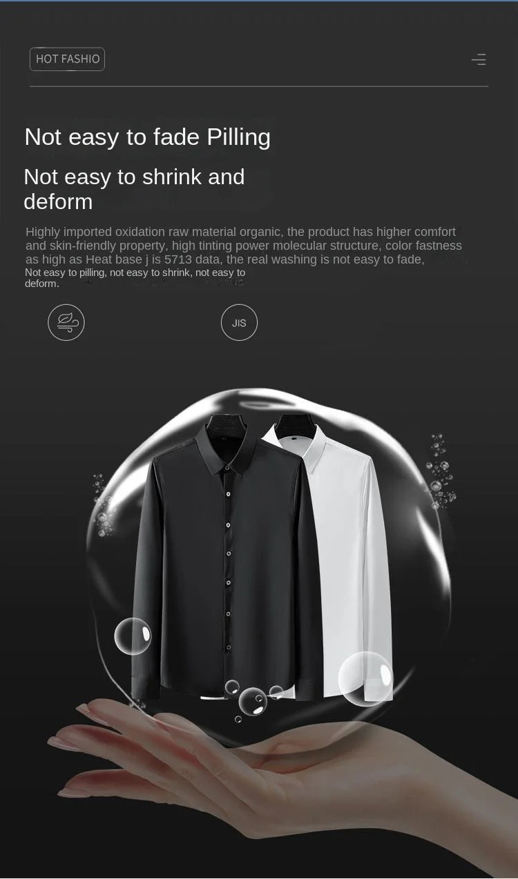 Camisa Social Antiarrugas para Hombre — Ajustada, Cómoda y Elegante