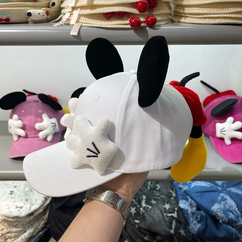 Gorra de béisbol con orejas de ratón de dibujos animados para niñas, estilo de pico de pato de Anime Y2K, sombrilla de moda para actividades al aire libre, gorra de moda para mujeres