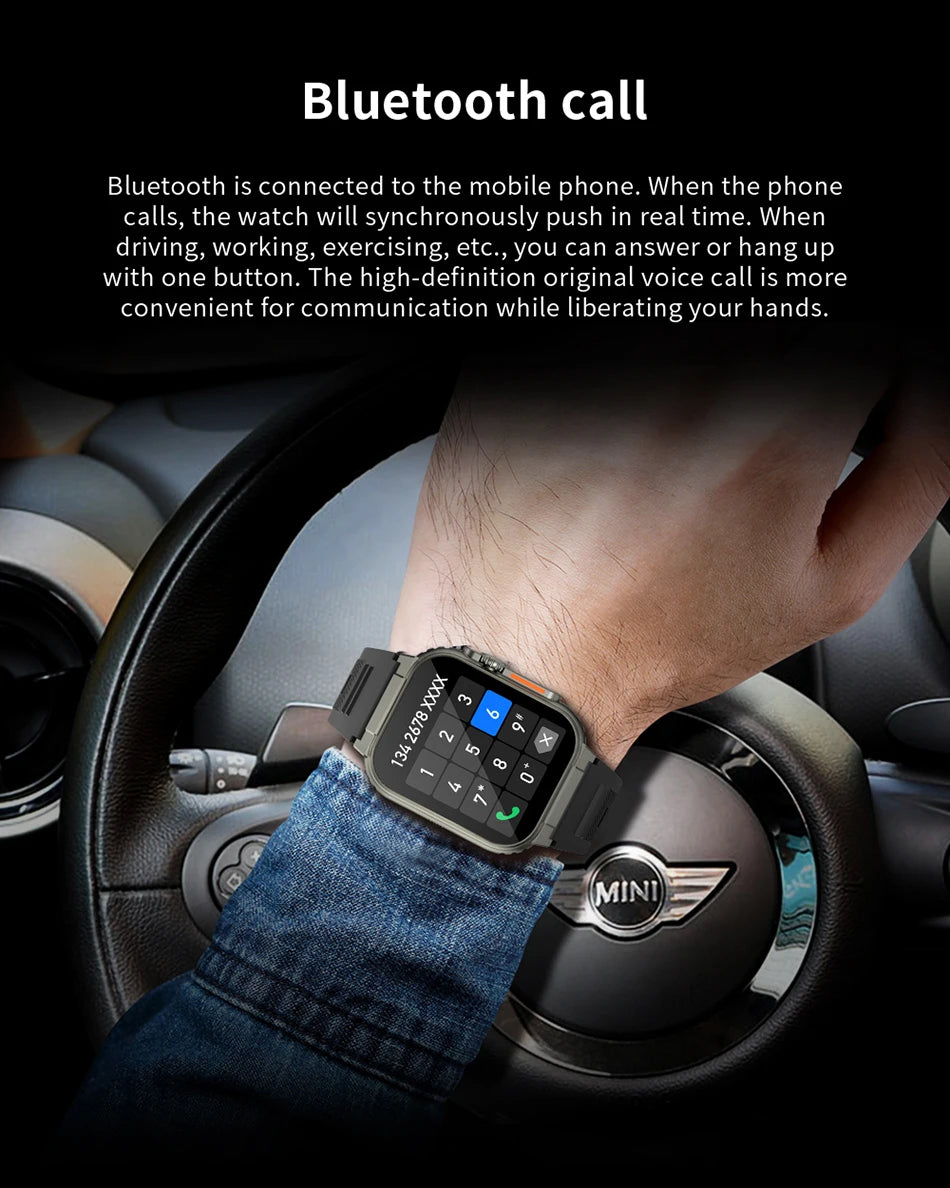 LIGE-reloj inteligente para hombre y mujer, accesorio de pulsera resistente al agua con Bluetooth, llamadas, Batería grande de 600Mah, seguimiento de actividad deportiva, música Local, 100
