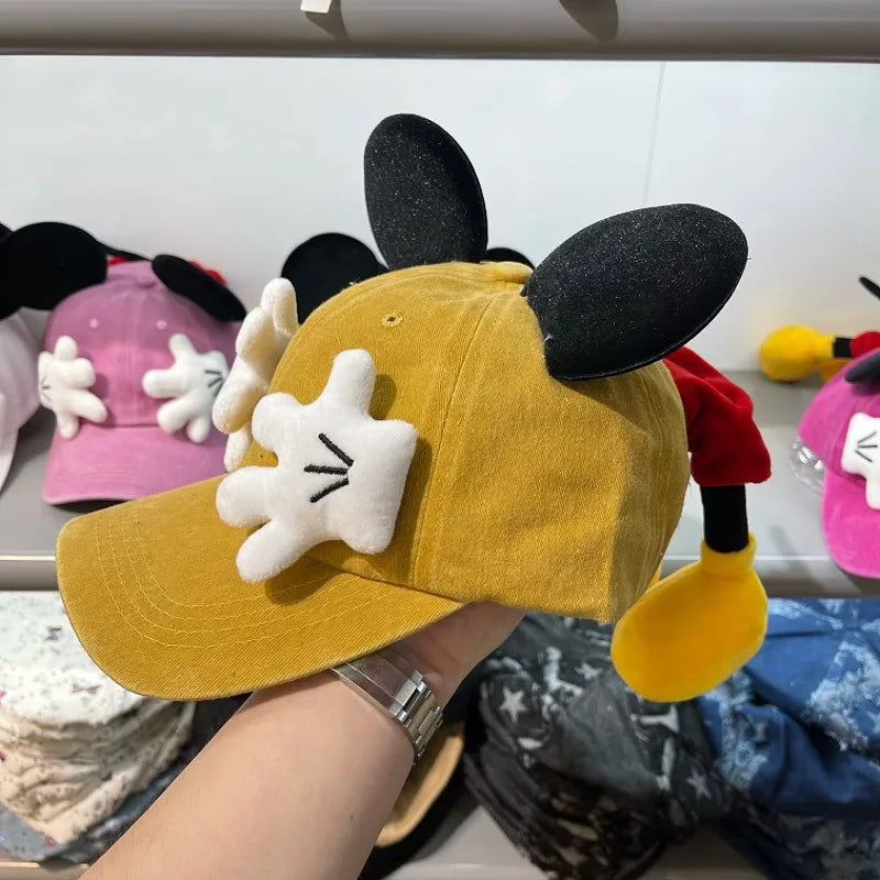 Gorra de béisbol con orejas de ratón de dibujos animados para niñas, estilo de pico de pato de Anime Y2K, sombrilla de moda para actividades al aire libre, gorra de moda para mujeres