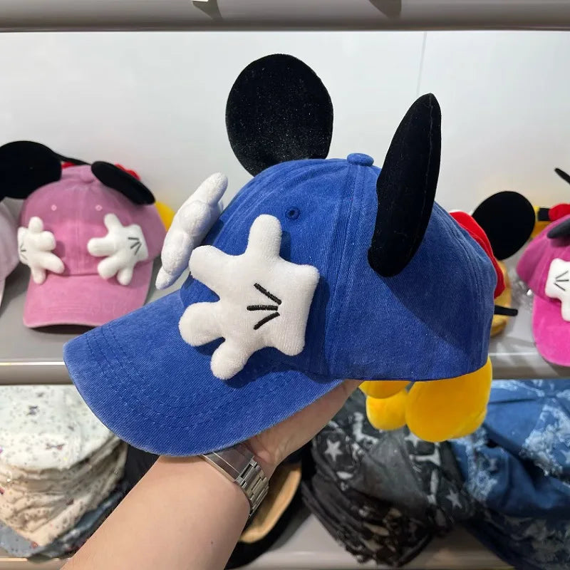 Gorra de béisbol con orejas de ratón de dibujos animados para niñas, estilo de pico de pato de Anime Y2K, sombrilla de moda para actividades al aire libre, gorra de moda para mujeres