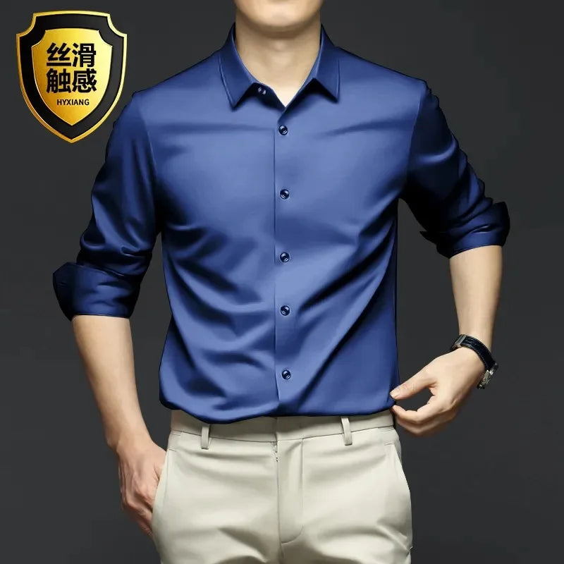 Camisa Social Antiarrugas para Hombre — Ajustada, Cómoda y Elegante