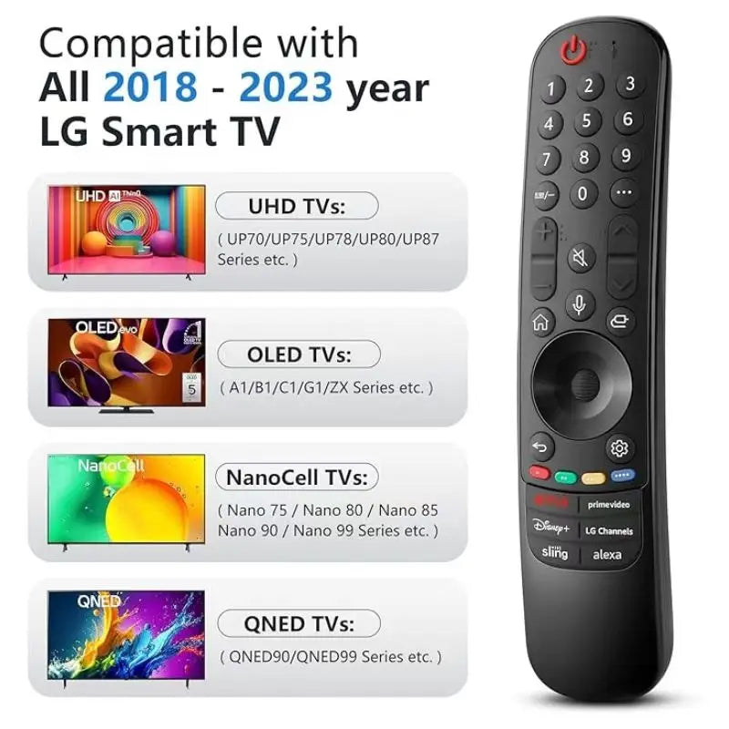 Mando a distancia mágico de repuesto MR23GA para LG TV, Compatible con todos los LG con función de voz, OLED inteligente, QNED, UHD, 4K, 8K, nuevo