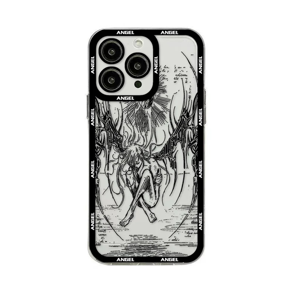 Funda de teléfono transparente para Retro Punk Angel Cool TECNO CAMON 30 20 POVA 6 SPARK 10 Infinix Smart 8 7 Note Hot 40 30i 20i Pro 5G