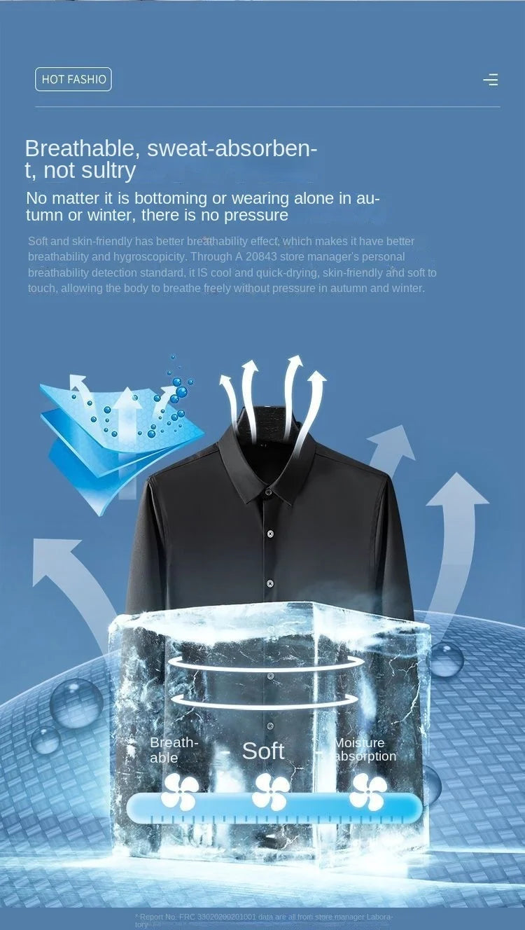 Camisa Social Antiarrugas para Hombre — Ajustada, Cómoda y Elegante