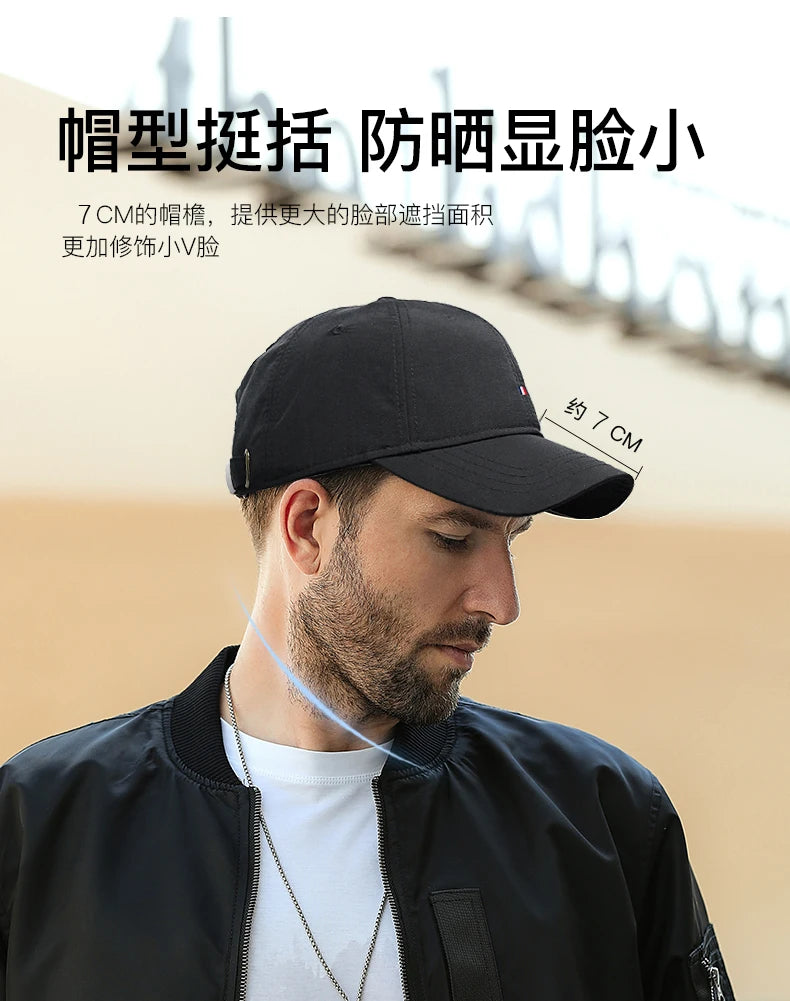 InlnDtor-gorra de béisbol con visera para hombre, gorra simple estándar de cabeza grande redonda, con protector solar, informal, para primavera y verano