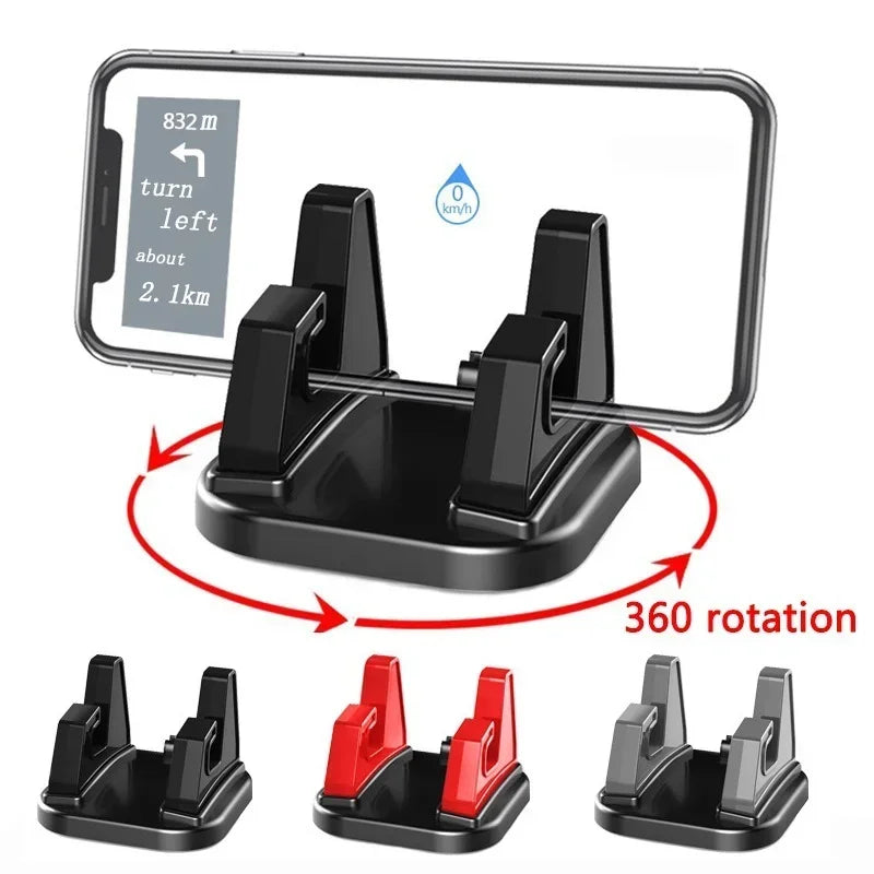 Soporte de silicona para teléfono de coche, soporte giratorio 360 para teléfonos, soporte GPS para salpicadero, soporte estable para teléfono móvil en el coche