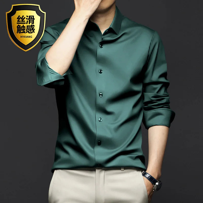 Camisa Social Antiarrugas para Hombre — Ajustada, Cómoda y Elegante
