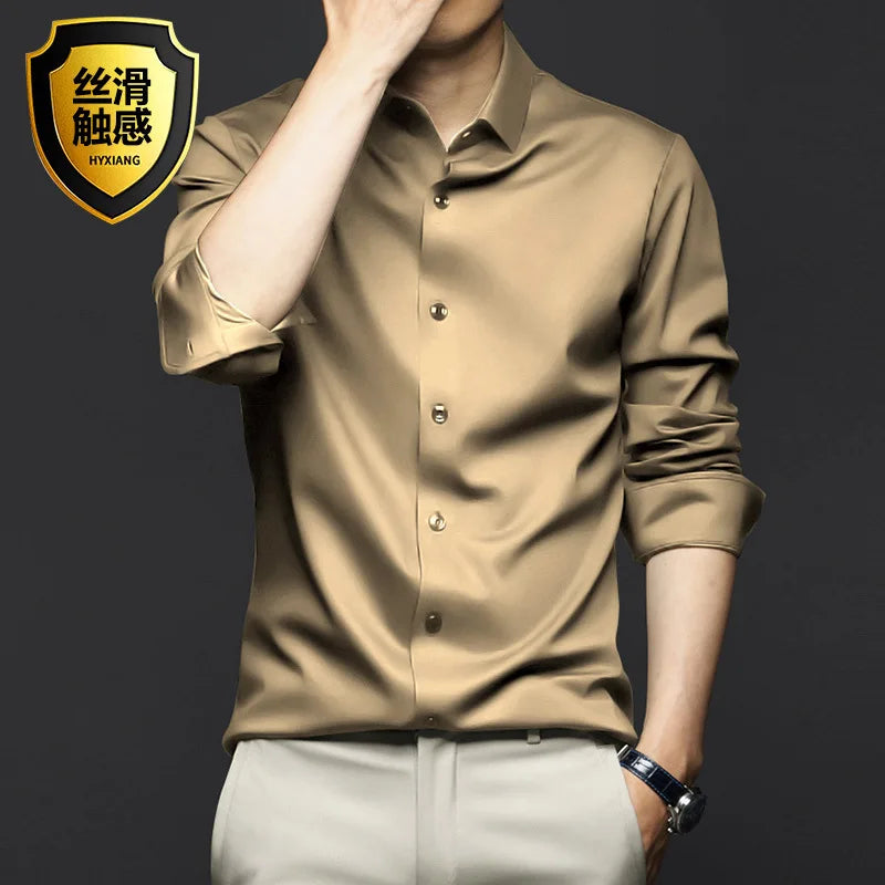 Camisa Social Antiarrugas para Hombre — Ajustada, Cómoda y Elegante