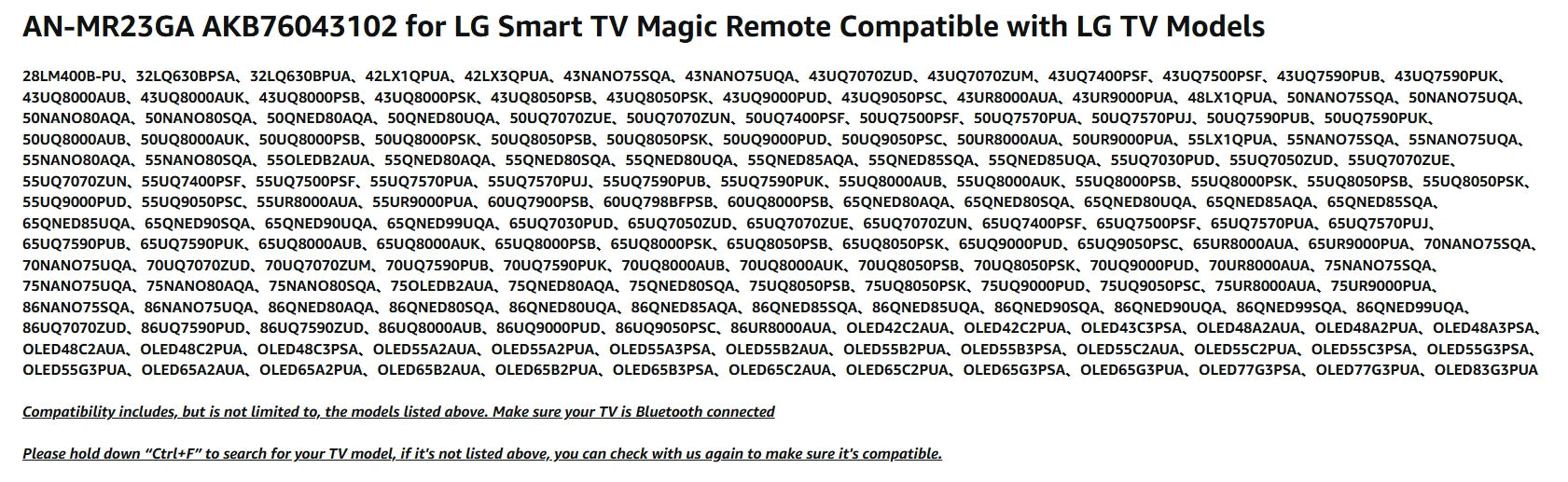 Mando a distancia mágico de repuesto MR23GA para LG TV, Compatible con todos los LG con función de voz, OLED inteligente, QNED, UHD, 4K, 8K, nuevo