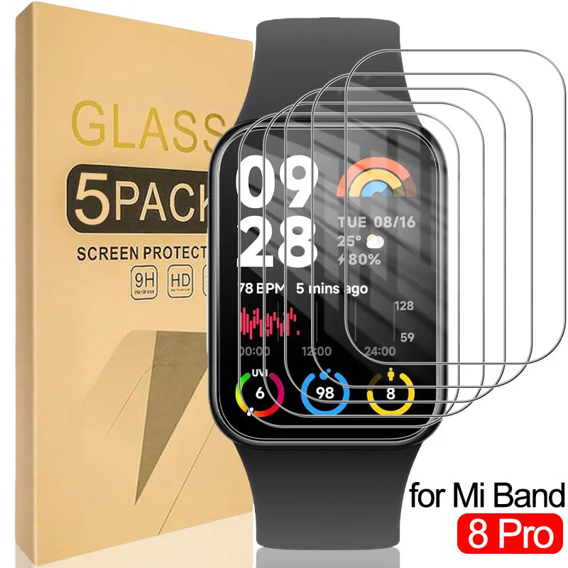 Protector de pantalla de vidrio templado para Xiaomi Mi Band 8 Pro, película protectora transparente para accesorios Mi Band8 Pro, 1-5 uds.