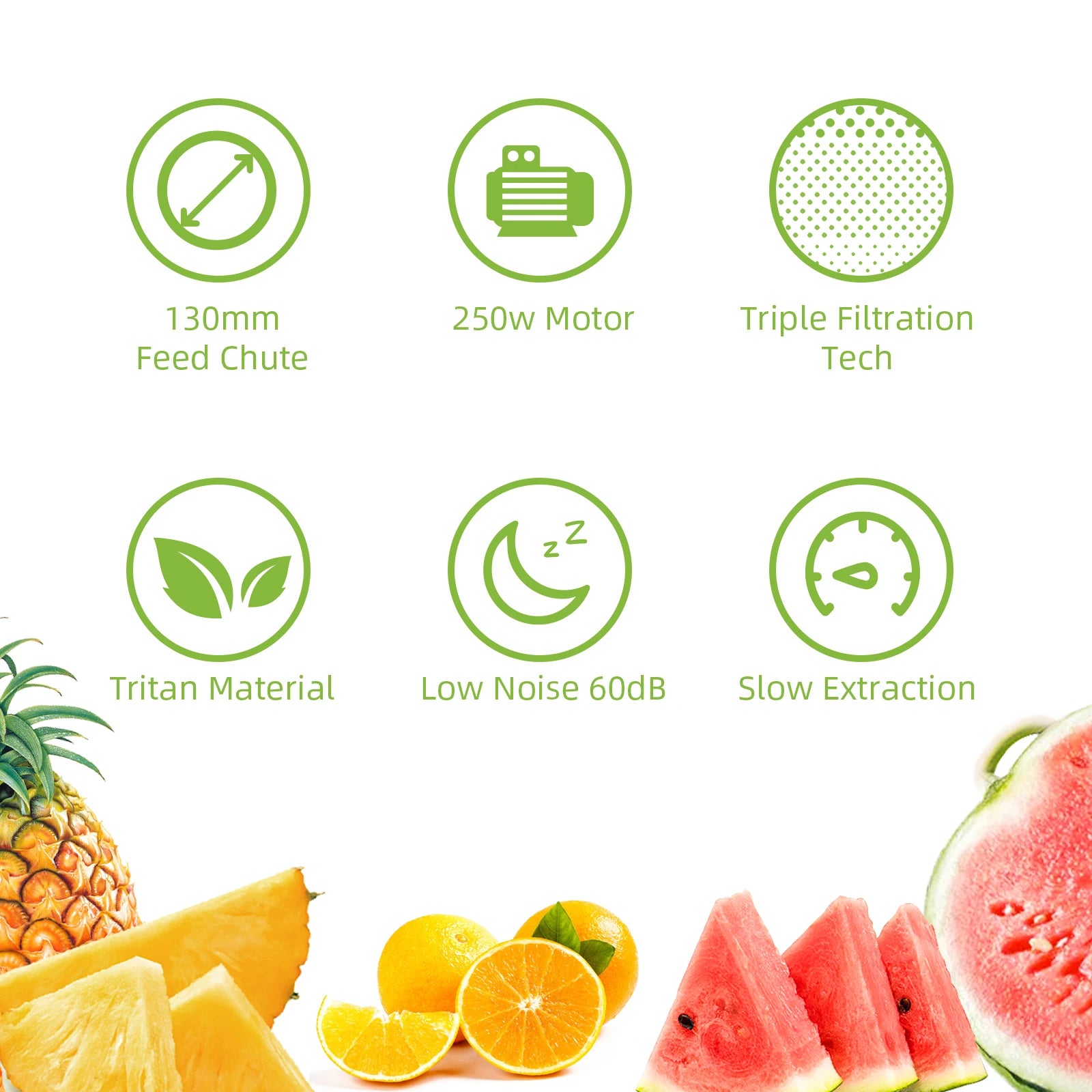 Exprimidor de prensa en frío BioloMix, con conducto de alimentación de 130 mm, apto para frutas y verduras enteras, alto rendimiento de jugo, exprimidor de masticación lenta sin BPA