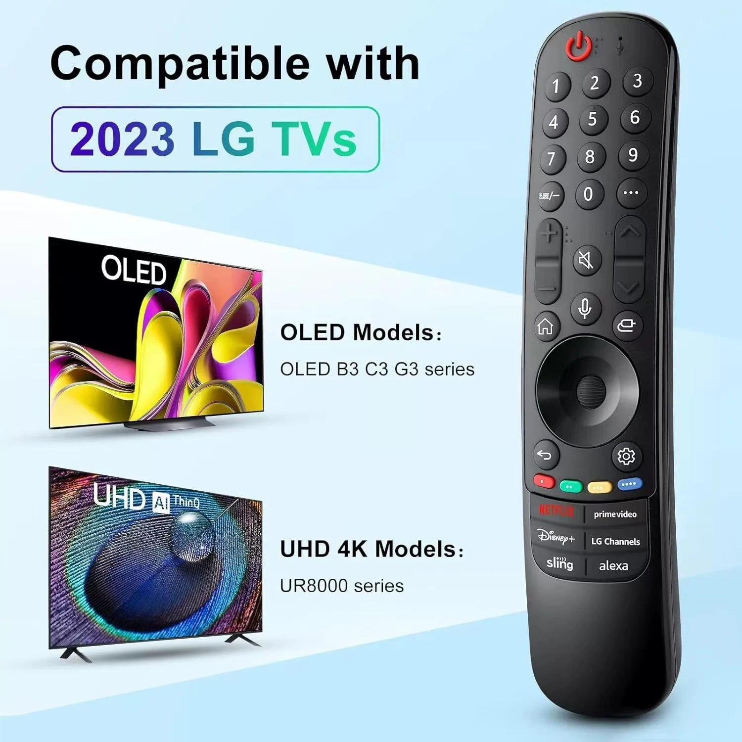 Mando a distancia mágico de repuesto MR23GA para LG TV, Compatible con todos los LG con función de voz, OLED inteligente, QNED, UHD, 4K, 8K, nuevo