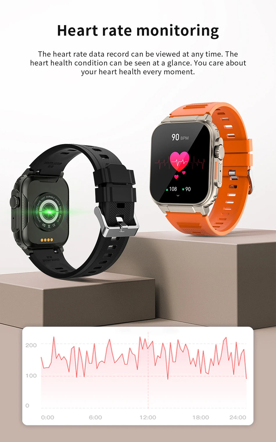 LIGE-reloj inteligente para hombre y mujer, accesorio de pulsera resistente al agua con Bluetooth, llamadas, Batería grande de 600Mah, seguimiento de actividad deportiva, música Local, 100