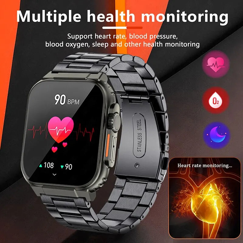 LIGE-reloj inteligente para hombre y mujer, accesorio de pulsera resistente al agua con Bluetooth, llamadas, Batería grande de 600Mah, seguimiento de actividad deportiva, música Local, 100