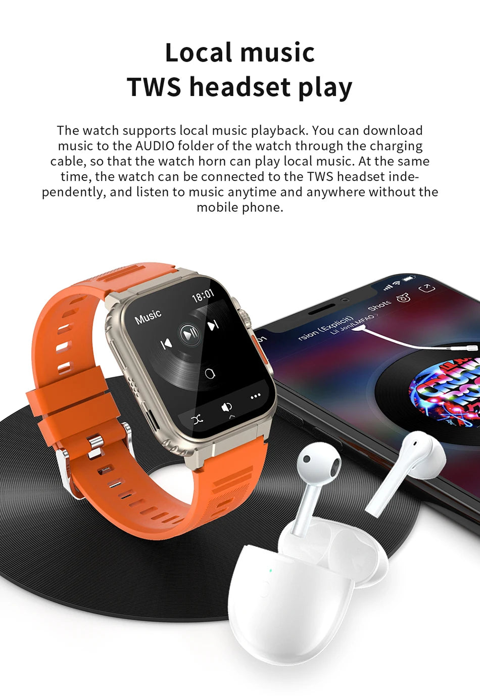 LIGE-reloj inteligente para hombre y mujer, accesorio de pulsera resistente al agua con Bluetooth, llamadas, Batería grande de 600Mah, seguimiento de actividad deportiva, música Local, 100