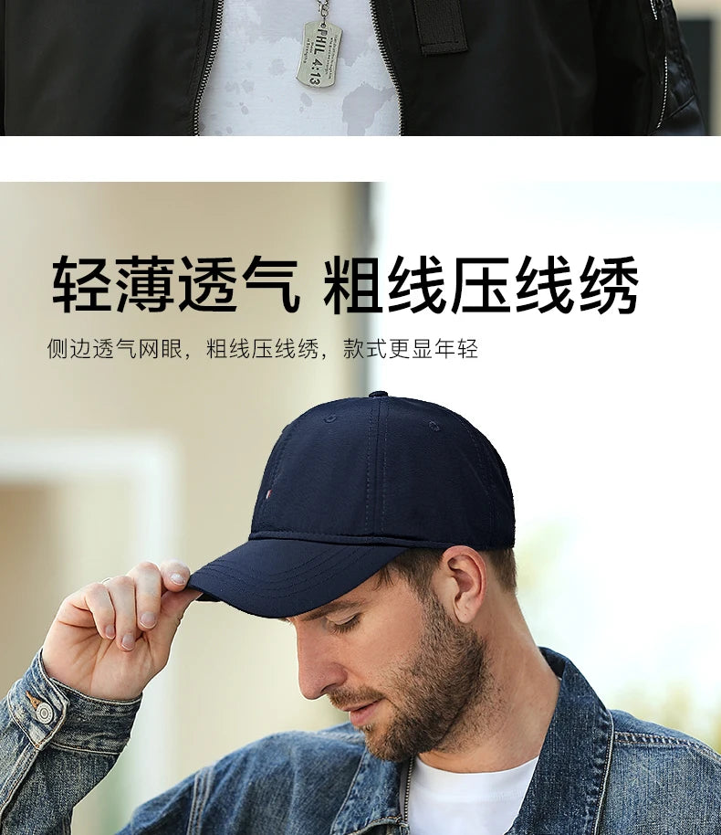InlnDtor-gorra de béisbol con visera para hombre, gorra simple estándar de cabeza grande redonda, con protector solar, informal, para primavera y verano