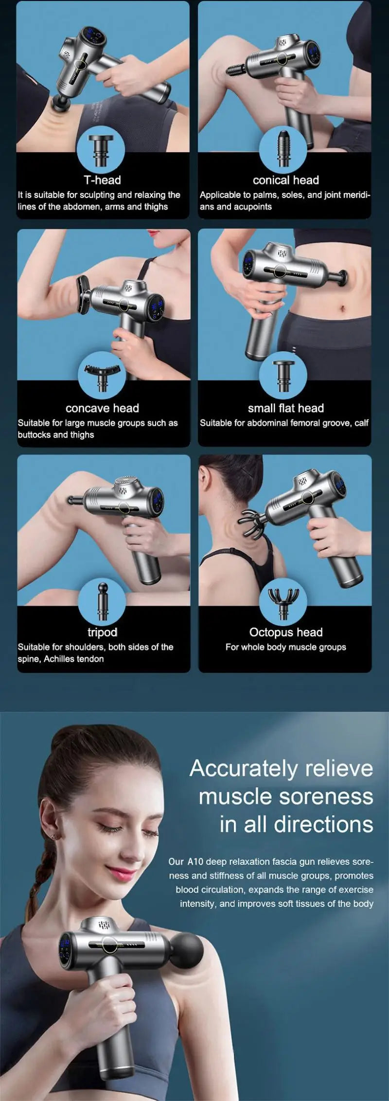 Pistola de Masaje Profesional 99 Velocidades — Recuperación Muscular Profunda