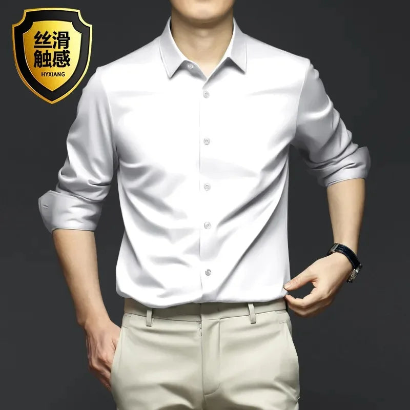 Camisa Social Antiarrugas para Hombre — Ajustada, Cómoda y Elegante