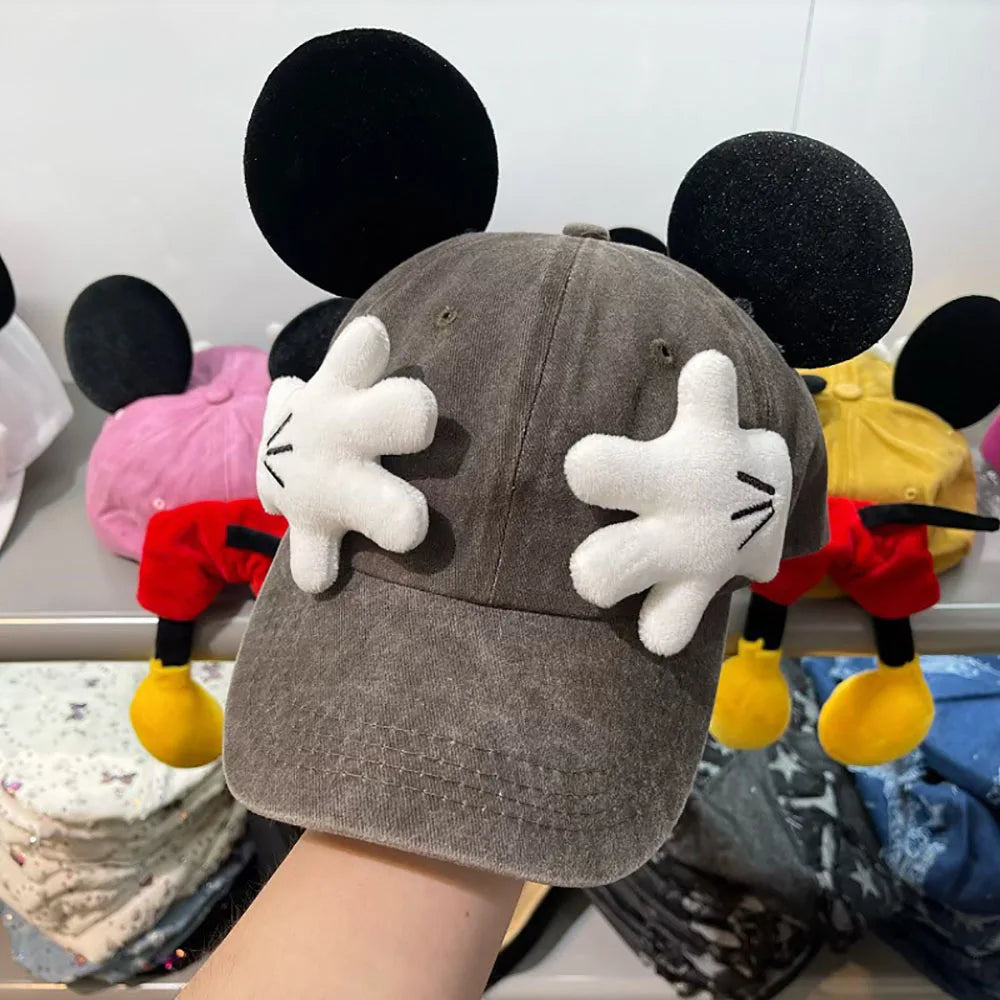 Gorra de béisbol con orejas de ratón de dibujos animados para niñas, estilo de pico de pato de Anime Y2K, sombrilla de moda para actividades al aire libre, gorra de moda para mujeres