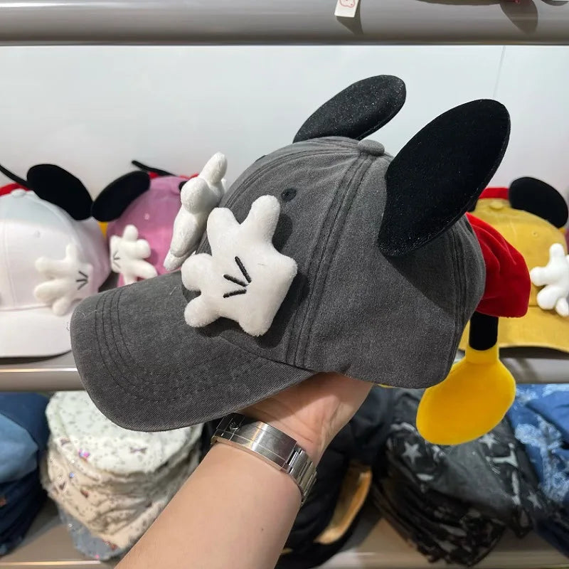 Gorra de béisbol con orejas de ratón de dibujos animados para niñas, estilo de pico de pato de Anime Y2K, sombrilla de moda para actividades al aire libre, gorra de moda para mujeres