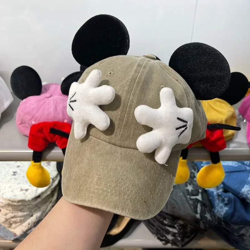 Gorra de béisbol con orejas de ratón de dibujos animados para niñas, estilo de pico de pato de Anime Y2K, sombrilla de moda para actividades al aire libre, gorra de moda para mujeres