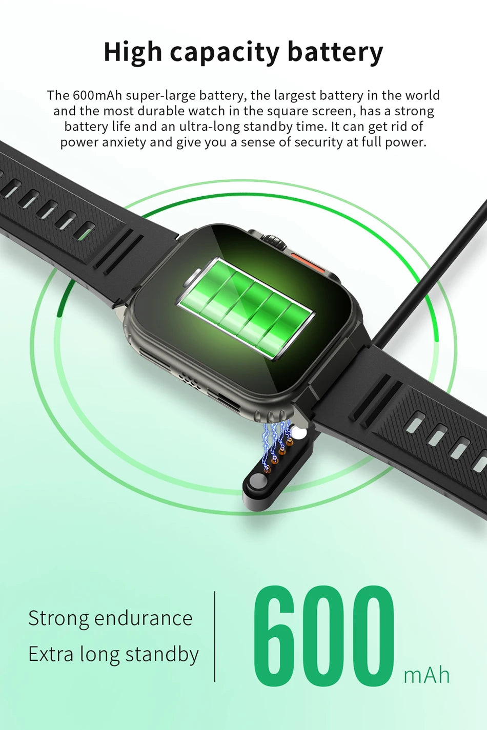 LIGE-reloj inteligente para hombre y mujer, accesorio de pulsera resistente al agua con Bluetooth, llamadas, Batería grande de 600Mah, seguimiento de actividad deportiva, música Local, 100