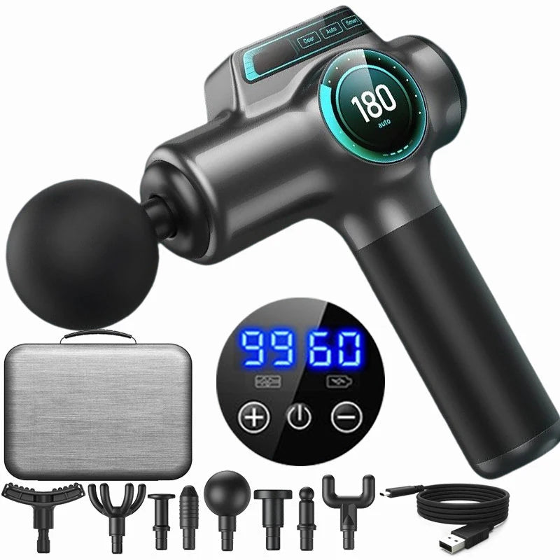 Pistola de Masaje Profesional 99 Velocidades — Recuperación Muscular Profunda