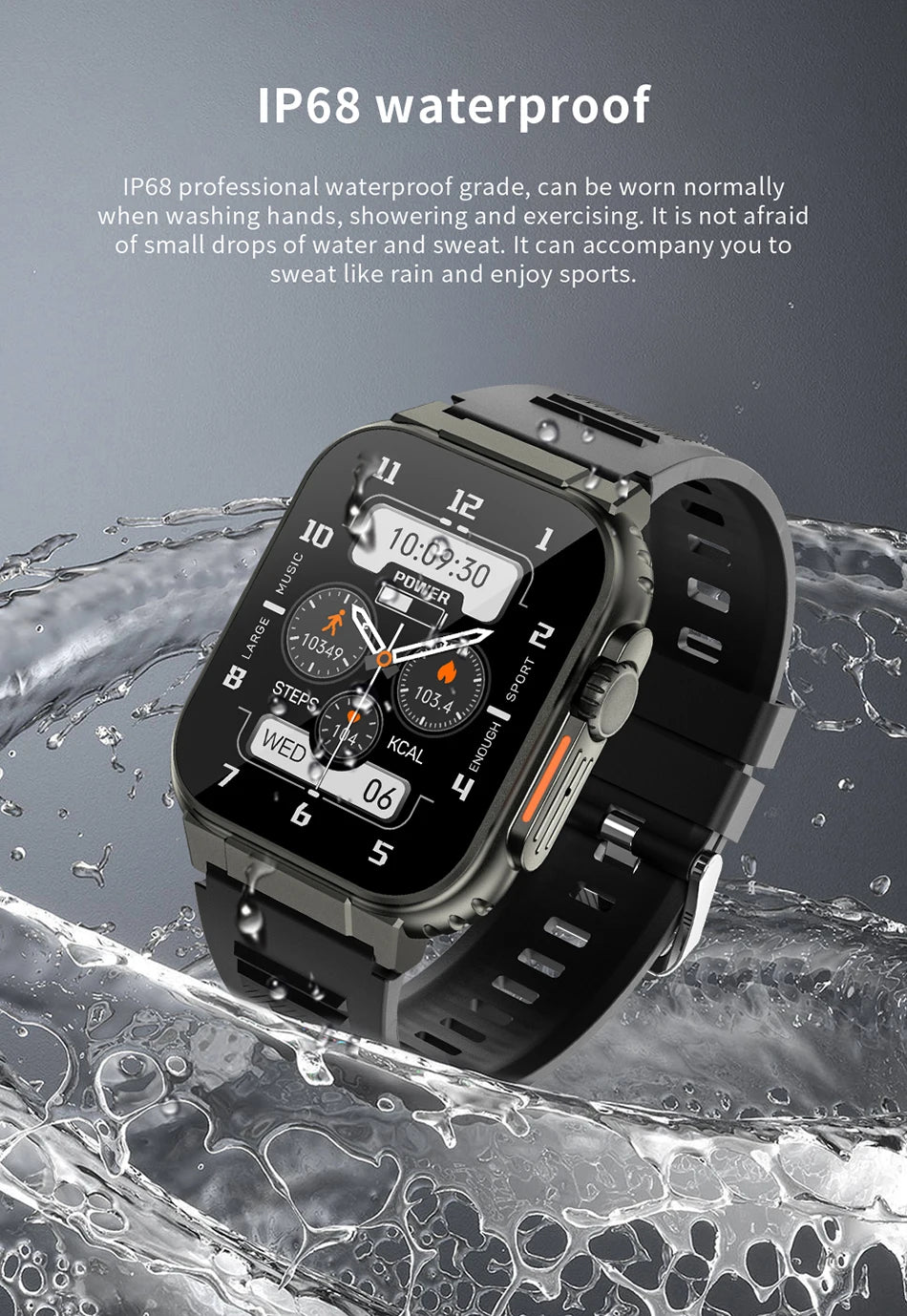 LIGE-reloj inteligente para hombre y mujer, accesorio de pulsera resistente al agua con Bluetooth, llamadas, Batería grande de 600Mah, seguimiento de actividad deportiva, música Local, 100