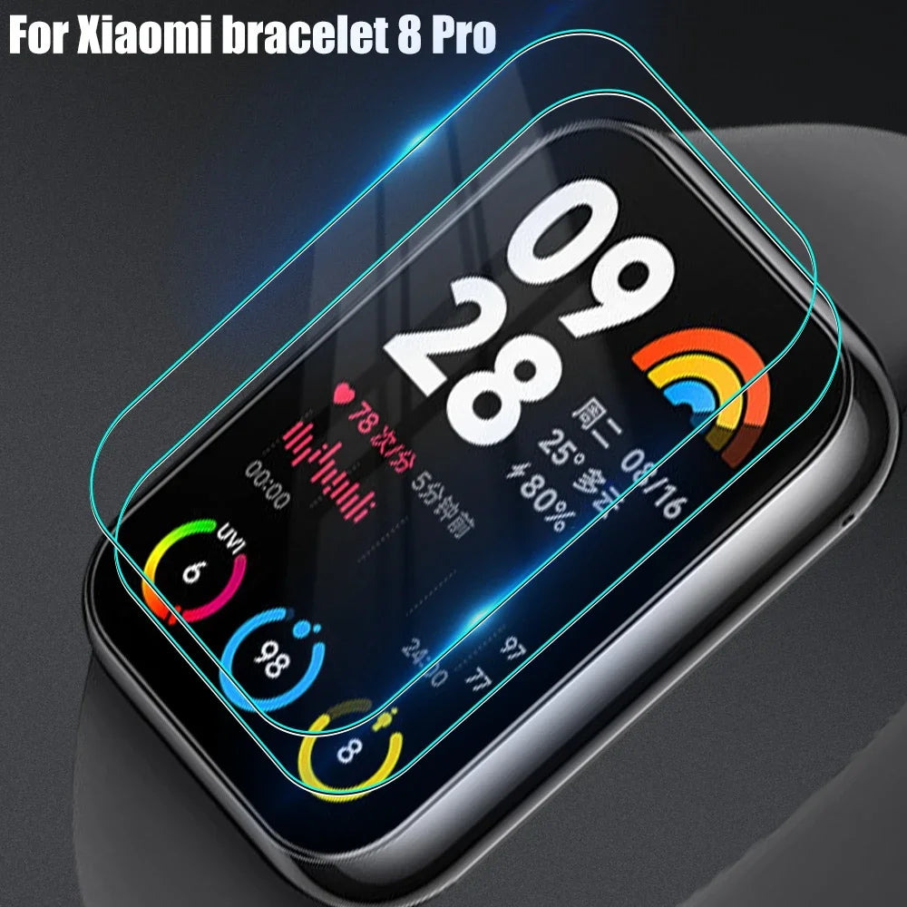 Protector de pantalla de vidrio templado para Xiaomi Mi Band 8 Pro, película protectora transparente para accesorios Mi Band8 Pro, 1-5 uds.